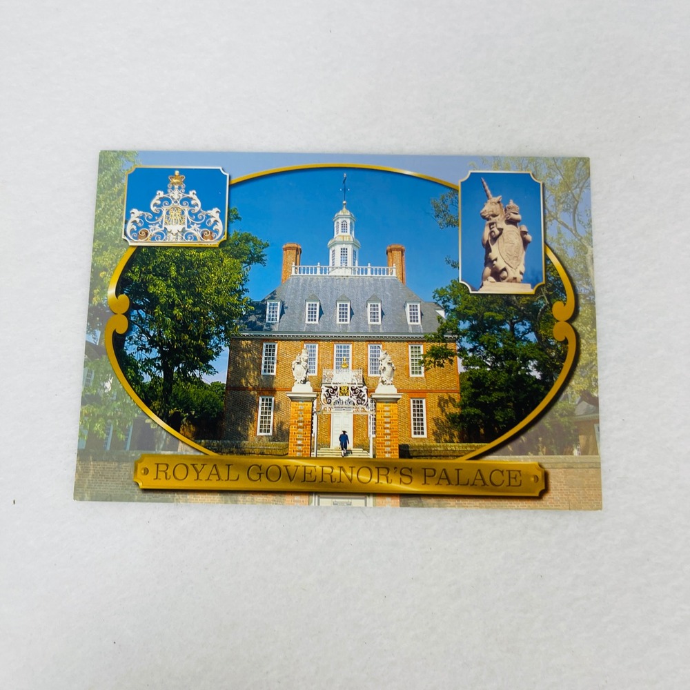 Bicast Williamsburg Virginia Royal Governor's Palace Postcard Bill Gaertner
